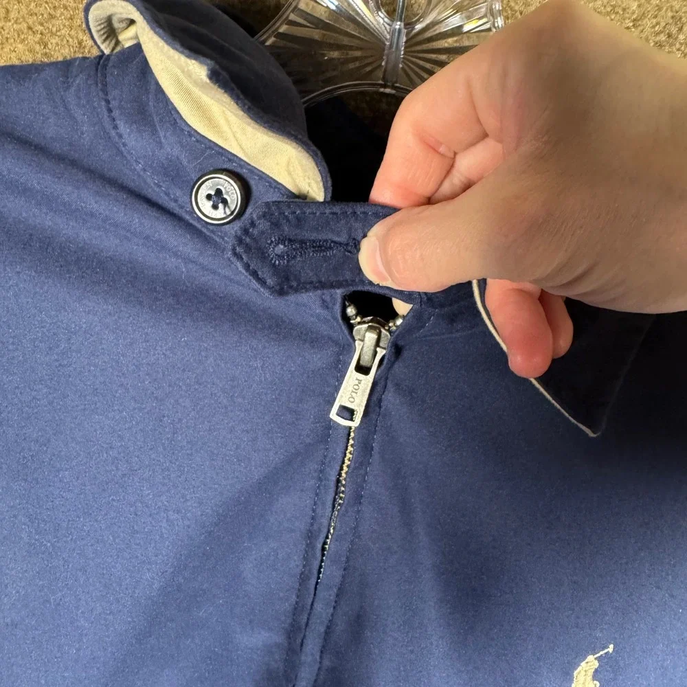 Polo Ralph Lauren Bi Swing Jacket Mens Size Medium Navy Blue Refined Logo